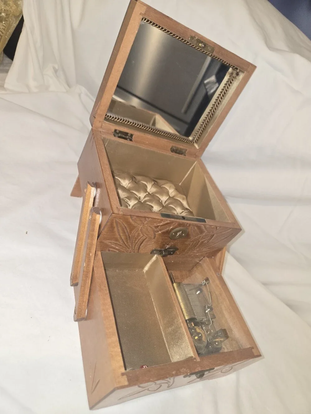 Vintage Jouets weber Musical Double Jewelary Box